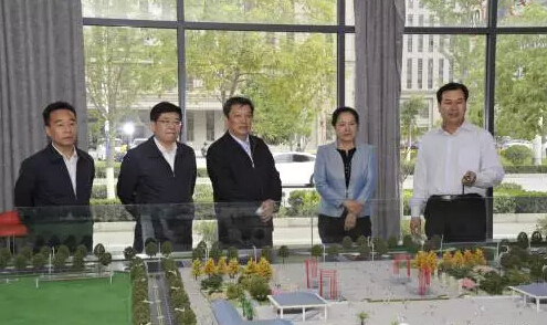 市長陳青，副市長王月成陪同省電力投資集團公司總經(jīng)理李輝一行深入階州廣場視察