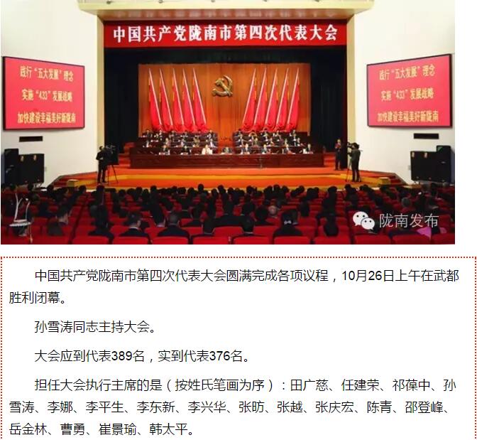 市第四次黨代會勝利閉幕！選出新一屆領(lǐng)導(dǎo)班子