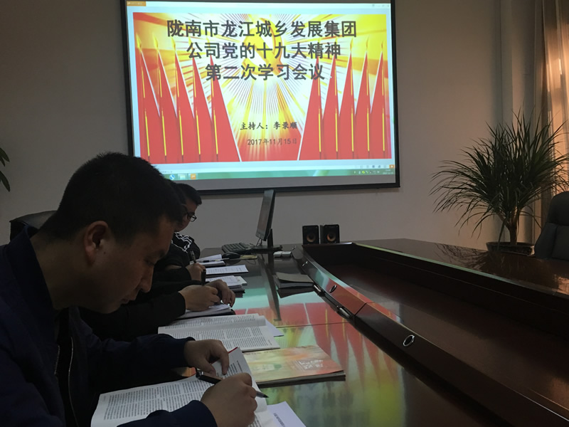 市龍江城鄉(xiāng)發(fā)展集團公司召開黨的十九大精神第二次學(xué)習(xí)會議