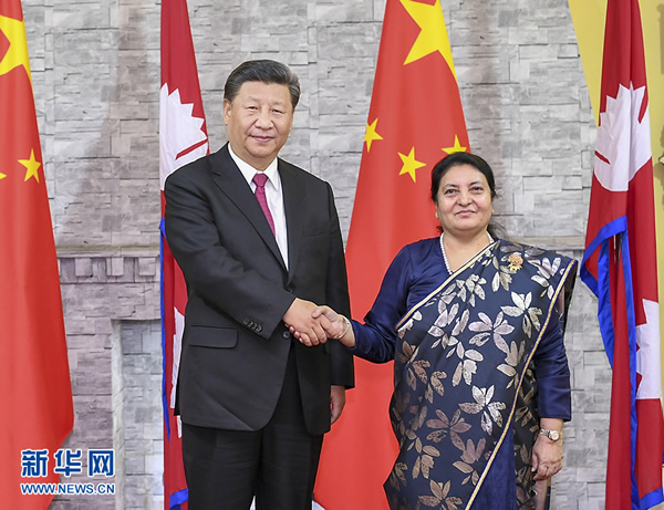 習近平會見尼泊爾總統(tǒng)班達里 兩國元首共同宣布建立中尼 面向發(fā)展與繁榮的世代友好的戰(zhàn)略合作伙伴關(guān)系