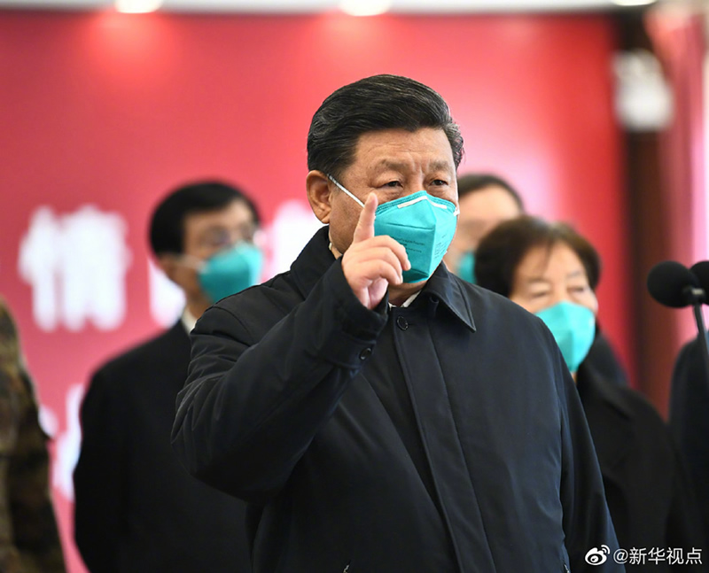 習近平考察火神山醫(yī)院，看望慰問患者和醫(yī)務工作者
